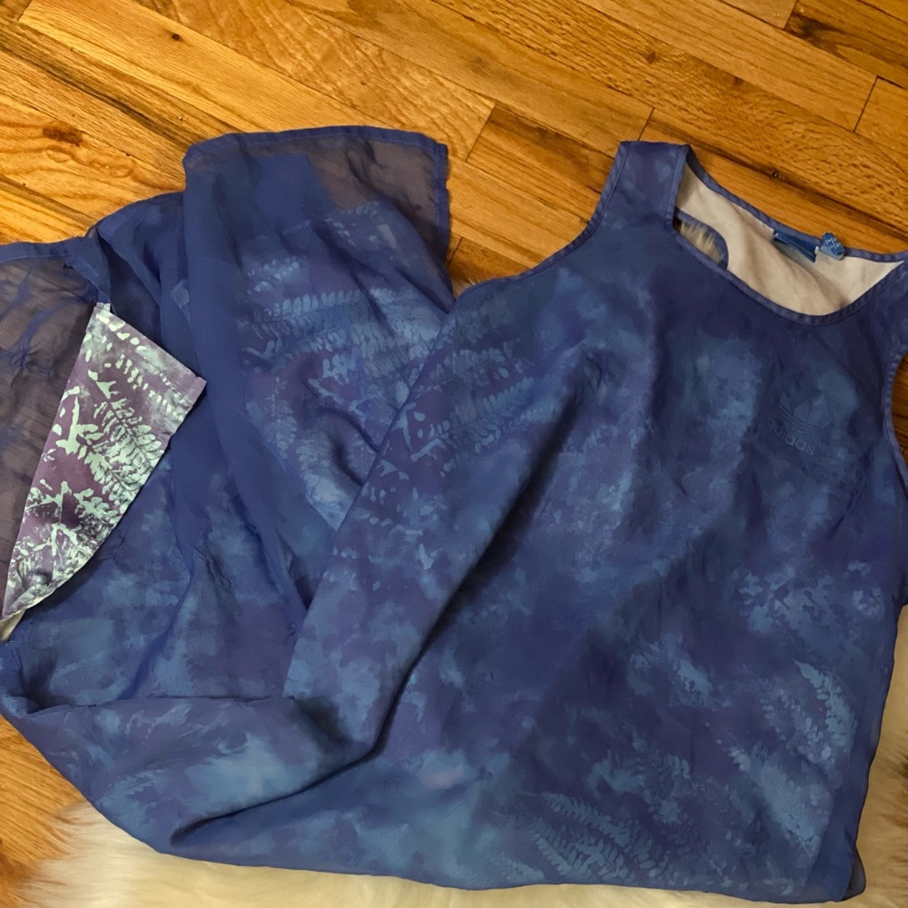 ADIDAS tank MIDI long blue dress - Picture 5 of 11